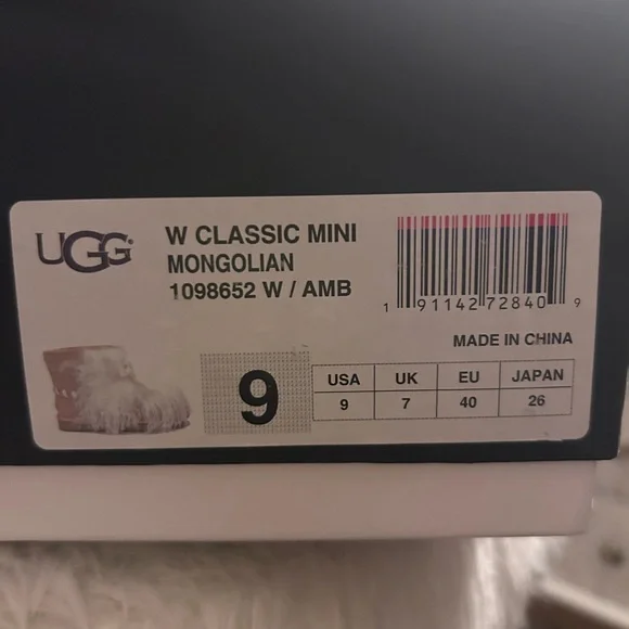Like New UGG Classic Mini Mongolian Boots - Picture 2 of 10